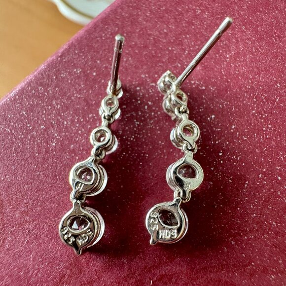 Helzberg Diamonds Earrings - CZ and Sterling Silver (NWOT) - Picture 4 of 5